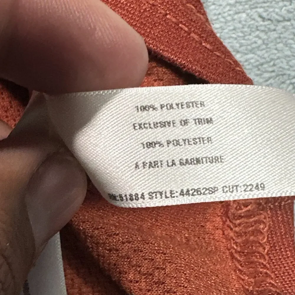 Y2k Patagonia Capilene Thermal Mid Weight Sweater Mens Small Baselayer Orange